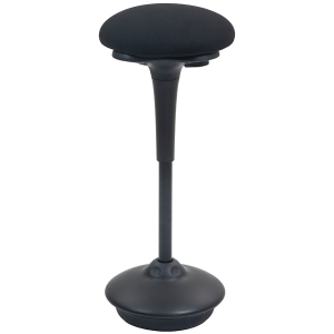 HOMCOM Stehhocker ergonomischer Schwenksitz 360° großer Standfuß 36 x 36 x 70-90 cm schwarz