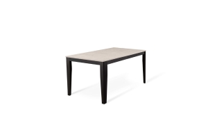 E-STYLO Tavolo allungabile con top e allunghe in melaminico cemento bianco, base in metallo nero, 90x130/290x76cm, cemento bianco, metallo nero