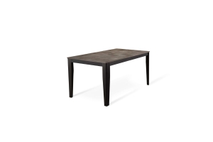 E-STYLO Tavolo allungabile con top e allunghe in melaminico cemento grigio, base in metallo nero, 90x130/290x76cm, cemento grigio, metallo nero