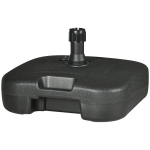Outsunny Base de Sombrilla Parasol de Playa Pies Soporte de Sombrilla Patio Jardín Lleno de Agua de 20 kg y Arena de 30 kg 46x45x26cm HDPE Negro