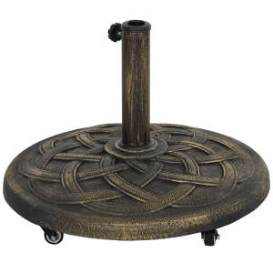 Outsunny Support Parasol Rond Béton Roulettes 34/38/48mm