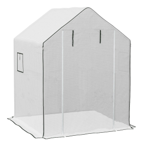 Outsunny Copertura di ricambio per serra da giardino 140x143x190cm Bianco
