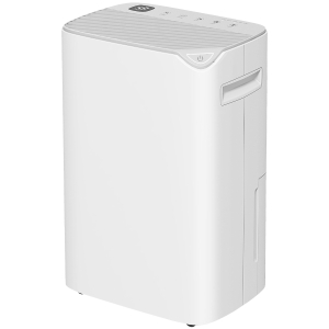 HOMCOM Deshumidificador Portátil 20L/Día Tanque 2,5L 2 Velocidades y 3 Funciones y Temporizador 24 Horas Blanco