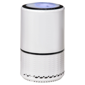 HOMCOM Purificador de Aire con Filtro HEPA Carbón Activo 3 Velocidades Ajustables Área cubierta 18㎡ para Polvo Humo Olores Polen