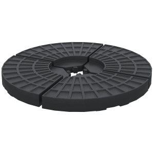 Outsunny Conjunto de Pesos para Base de Chapéu de Sol de 4 Peças Preenchível com 52 Litros de Água 60 kg de Areia ou 70 kg Ambos Preto