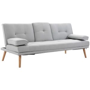 HOMCOM 3-Seater Sofa Bed Scandinavian Recliner 72H x 181W cm