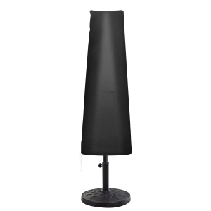 Outsunny Housse de protection pour parasol en tissu Oxford 300D fermeture à glissière et tige de support 240 x 48/70 cm noir