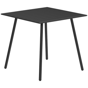 garden table 80L x 80W x 74Hcm Black