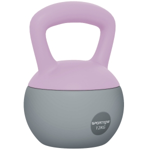 SPORTNOW 12KG Soft Kettlebell Non-Slip Handle Purple/Grey