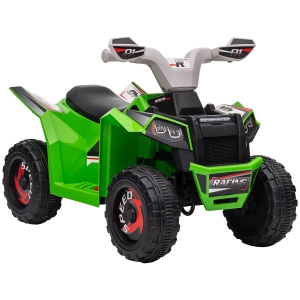 HOMCOM Quadriciclo Elétrico para Crianças Veículo Elétrico a Bateria de 6V com Velocidade de 2,5 km/h 70x41,5x48,5 cm Verde