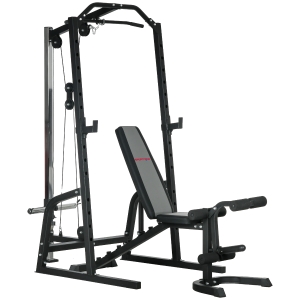 SPORTNOW Smith Machine Home Gym Power Rack Black