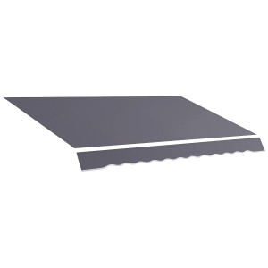 Outsunny Ersatzverdeck für Schwenkarm-Sonnenschirm aus Polyestergewebe mit UV-Schutz, 3,6x2,5 m, Grau