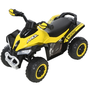 HOMCOM Toddler Ride-on Car Walker Music Lights Yellow