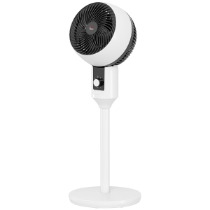 HOMCOM Ventilateur sur pied 45 W ventilateur circulateur d'air 3 niveaux, oscillation réglable à 70°, noir et blanc