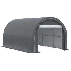 Outsunny Tenda Garagem 5x3 m Tenda para Carro Anti-UV com Tecido de PE Desmontável e Estrutura de Aço Galvanizado Cinza