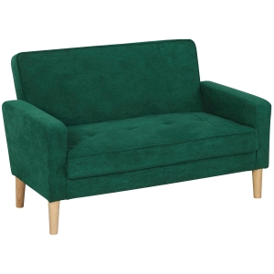 HOMCOM Velvet 2-Seater Sofa Green