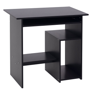HOMCOM Computertisch, Schreibtisch, Bürotisch, Gamingtisch, Kinderschreibtisch PC-Tisch, Schwarz, 80 x 45 x 75 cm
