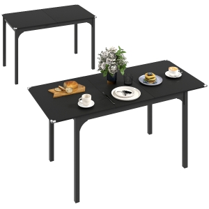 HOMCOM Tavolo Allungabile 4-6 Posti Espandibile 120-160 cm Nero
