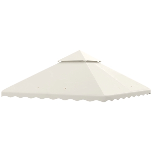 Outsunny 3x3m Gazebo Canopy Replacement Cream White