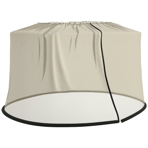 Outsunny Plasă de Țânțari pentru Umbrelă cu Ochiuri Dense și Deschidere cu Fermoar, 3x2,3 m, Bej