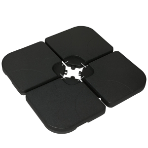 Outsunny Baza pentru Umbrela Set 4 Piese din HDPE