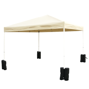 Outsunny Sacs Lestage Tonnelle 15kg Max Noir 4pcs