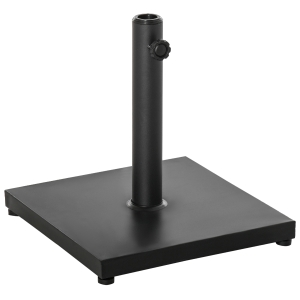 Outsunny Pied Parasol 40cm Ciment Métal Noir Carré