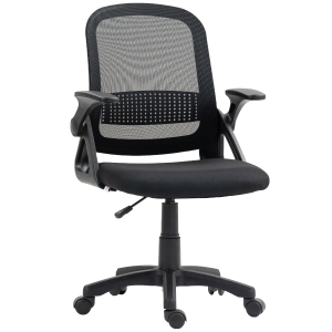 HOMCOM Ergonomic Mesh Office Chair with Lumbar Support Black