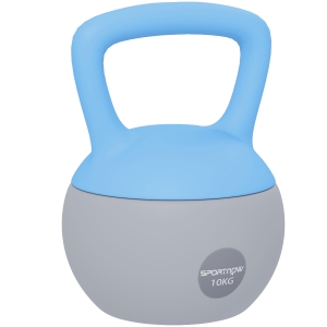SPORTNOW 10KG Soft Kettlebell Non-Slip Handle Light Blue/Grey