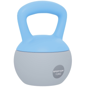 SPORTNOW 12KG Soft Kettlebell Non-Slip Handle Light Blue/Grey