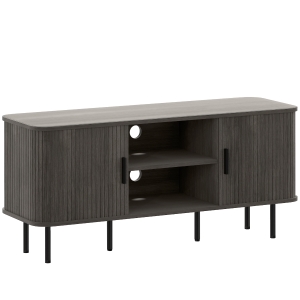 HOMCOM TV Stand Cabinet with Storage for Living Room, Grey