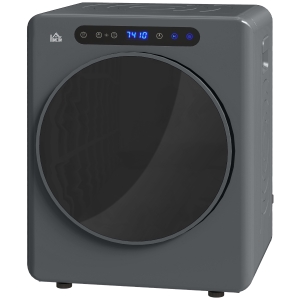 HOMCOM Sèche-linge Compact 4kg 6 Programmes Gris