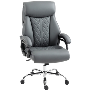 HOMCOM Executive Office Chair Spring Padding Charcoal Grey