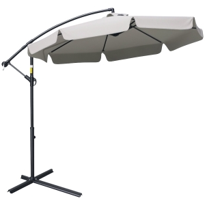 Outsunny Parasol Déporté Octogonal Gris Ø2,65m