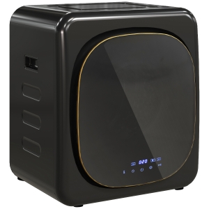 HOMCOM Secador de Roupa com desinfecção UV estilo Compacto Capacidade de 4 Kg Aço Inoxidável Preto