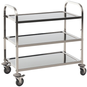 HOMCOM Carrello da cucina 90.5cm x 50.5cm x 88.2cm Argento