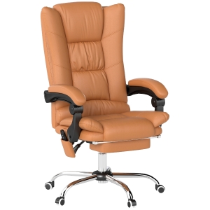 Vinsetto Ergonomic Office Chair with Massage & Recline, Orange