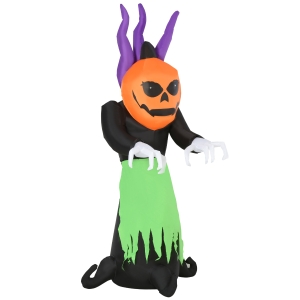 HOMCOM Halloween Inflatable LED Ghost Outdoor Display
