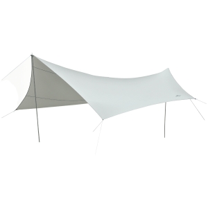 Outsunny Bâche Anti-Pluie Voile d'ombrage Toile de Camping 5,55L x 5,5l m avec Deux Hardcore Polyester Haute densité 190T imperméable Anti- UV Léger et Facile à Transporter Gris