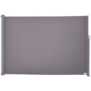 Outsunny Seitenmarkise, Sicht- und Sonnenschutz, Seitenrollo, Polyester, Grau, 3 x 2m