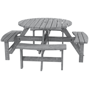 Outsunny 8-Seater Wooden Picnic Set-Fir Wood