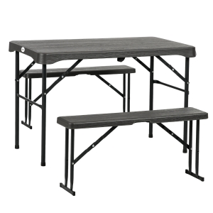 Garden Furniture Set 108L x 60W x 71H cm Dark Grey