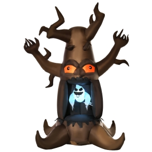 HOMCOM 8FT Inflatable Halloween Tree Ghost LED Decor