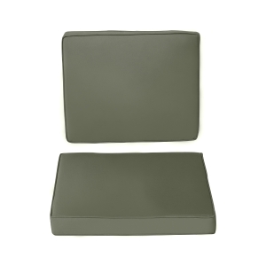 Outsunny Lot de 2 coussins de chaise coussins d'assise déhoussables grand confort coussins matelassé rembourré mousse tissu polyester gris foncé