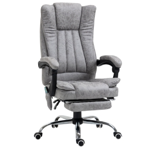 Vinsetto 6 Point Massage Office Chair Grey with Heat