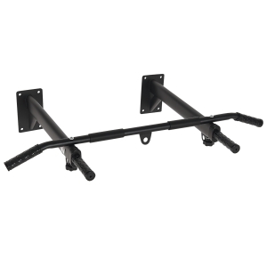 HOMCOM Barras de Dominadas para Pared Colgador de Saco de Boxeo 2 en 1 Entrenamiento Muscular Pull Up para Casa Carga Máxima 150 kg Negro