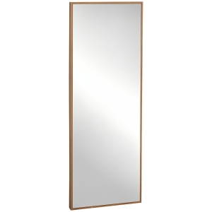 HOMCOM Espejo de Pared Cuerpo Entero 45x125 cm Espejo Rectangular Grande de Madera Estilo Moderno para Salón Dormitorio Natural