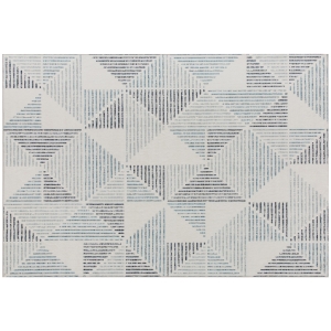 HOMCOM Modern Area Rug, Geometric Pattern Non-Slip Washable Rug, Soft Floor Carpet for Living Room, Bedroom, Dining Room, Home Office, 170 x 120 cm, Multi-Coloured