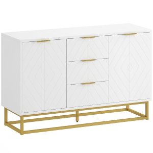HOMCOM Credenza 120cm x 40cm x 76cm Bianco