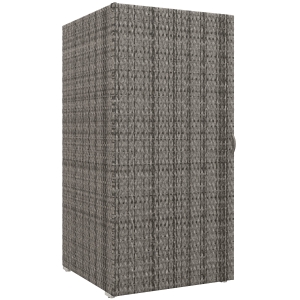 Outsunny Dulap de Grădină din Ratan PE cu 2 Compartimente, 60x63x120cm, Gri
